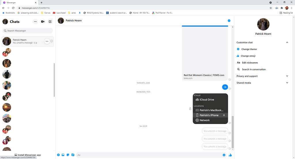 Com esborrar missatges de Facebook Messenger per a ambdues parts