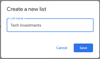 Com configurar una llista d'accions a Google Finance