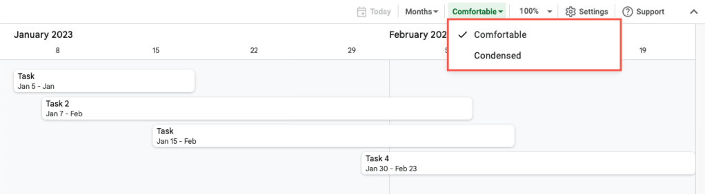 Com utilitzar la vista de cronologia de Google Sheets per gestionar projectes