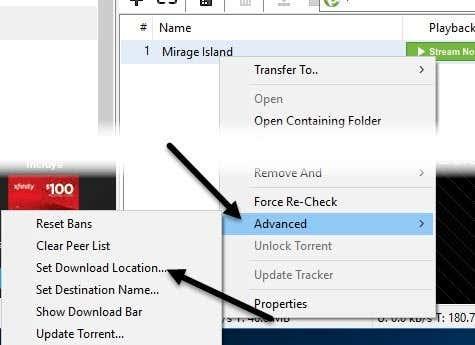 Како преместити напола завршено преузимање у уТоррент-у