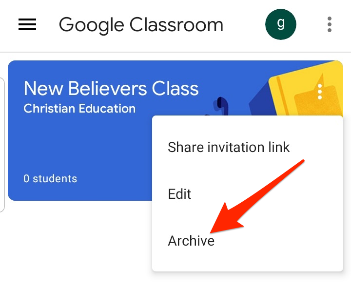 Com arxivar o suprimir un Google Classroom