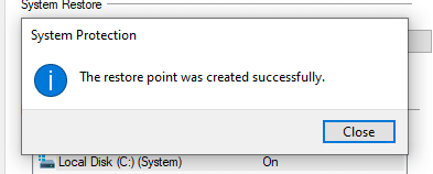 Slik oppretter du et systemgjenopprettingspunkt manuelt i Windows 10