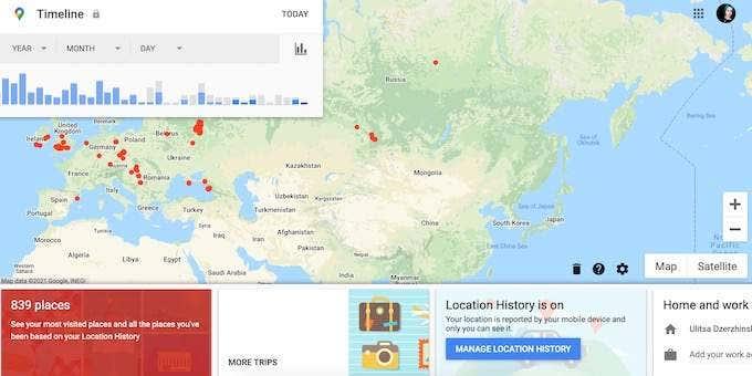 Ako zobraziť históriu vyhľadávania v Mapách Google