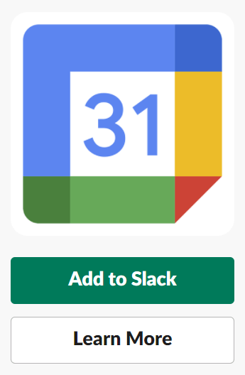 Slacki sünkroonimine Google'i kalendriga
