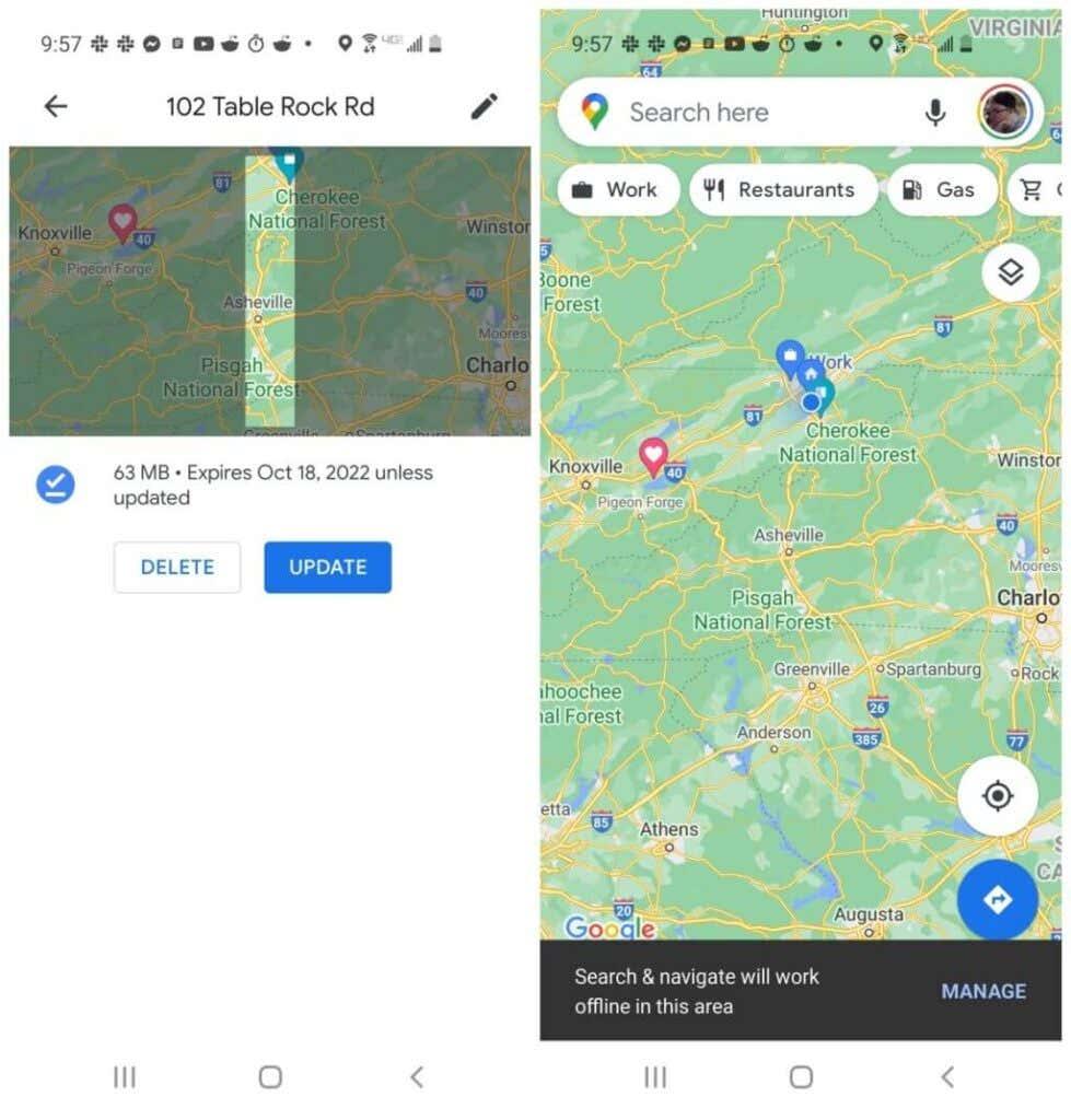 Hvordan laste ned kart på Google Maps for visning uten nett