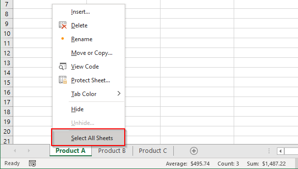 Com agrupar fulls de treball a Excel