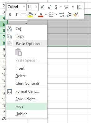 Com amagar fulls, cel·les, columnes i fórmules a Excel