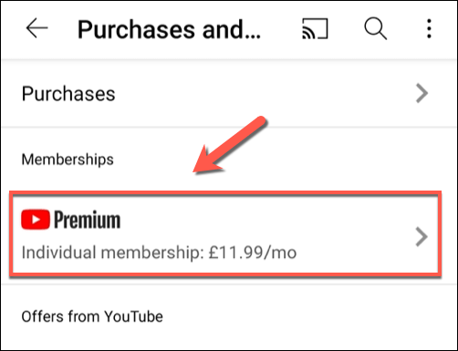 Com cancel·lar o posar en pausa una subscripció a YouTube Premium