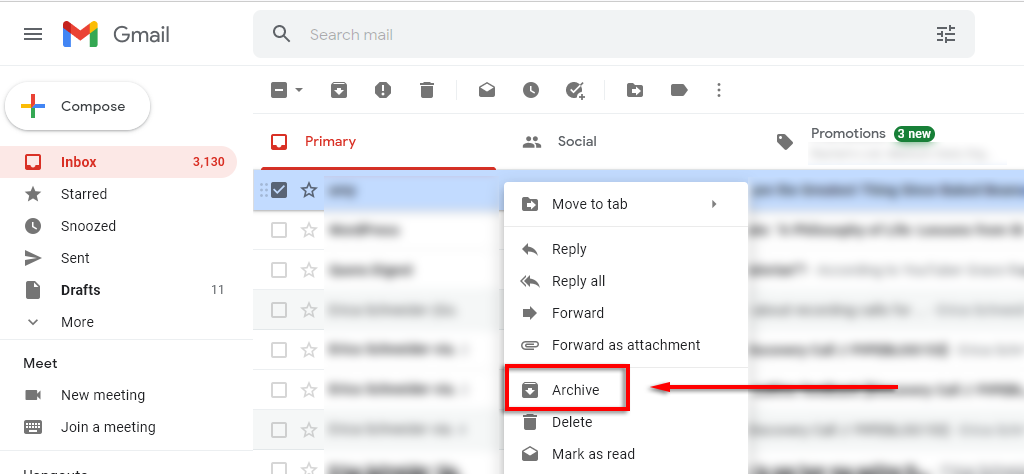 Com funciona l'arxiu a Gmail