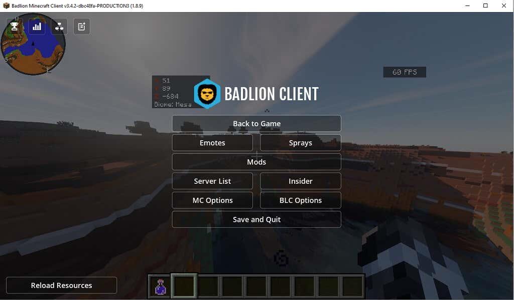 Què és el client de Minecraft Badlion?