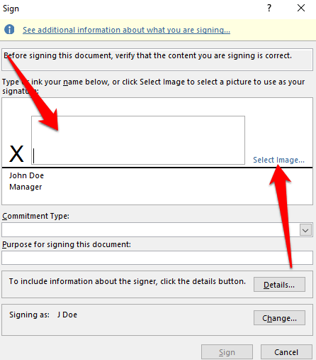 Com inserir una signatura en un document de Microsoft Word