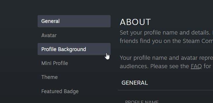 Як змінити фон профілю в Steam