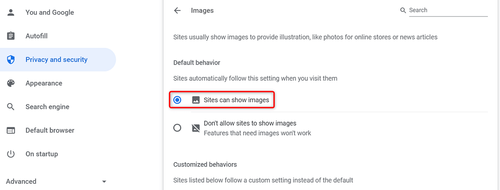Hvordan fikse bilder som ikke lastes inn i Chrome