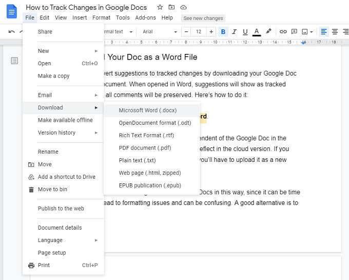 Kuidas Google Docsi muudatusi jälgida
