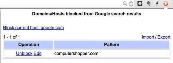 Com bloquejar determinats llocs web dels resultats de la cerca de Google