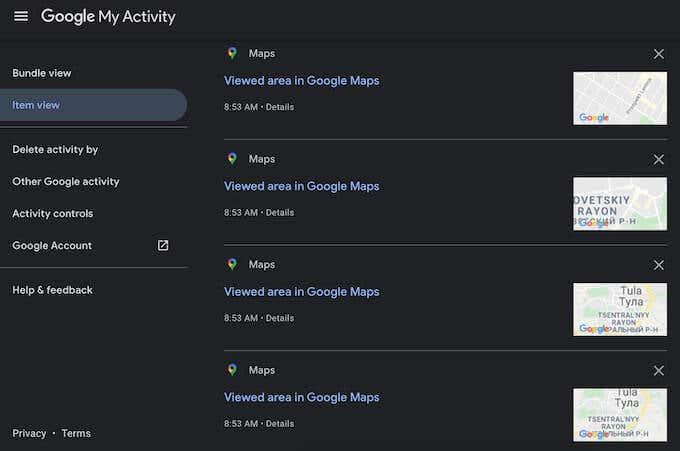 Com veure el vostre historial de cerca de Google Maps