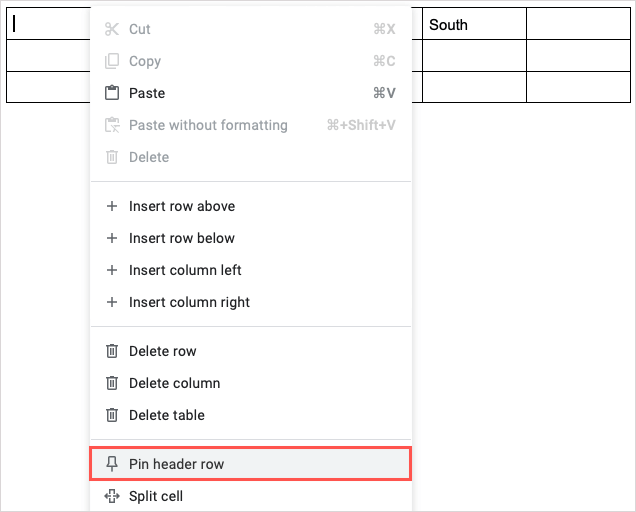 Tabeli lisamine, redigeerimine, sortimine ja poolitamine Google Docsis