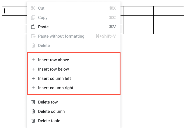 Tabeli lisamine, redigeerimine, sortimine ja poolitamine Google Docsis