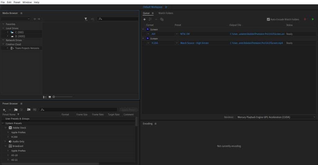 Com utilitzar Adobe Media Encoder per exportar projectes d'Adobe Premiere