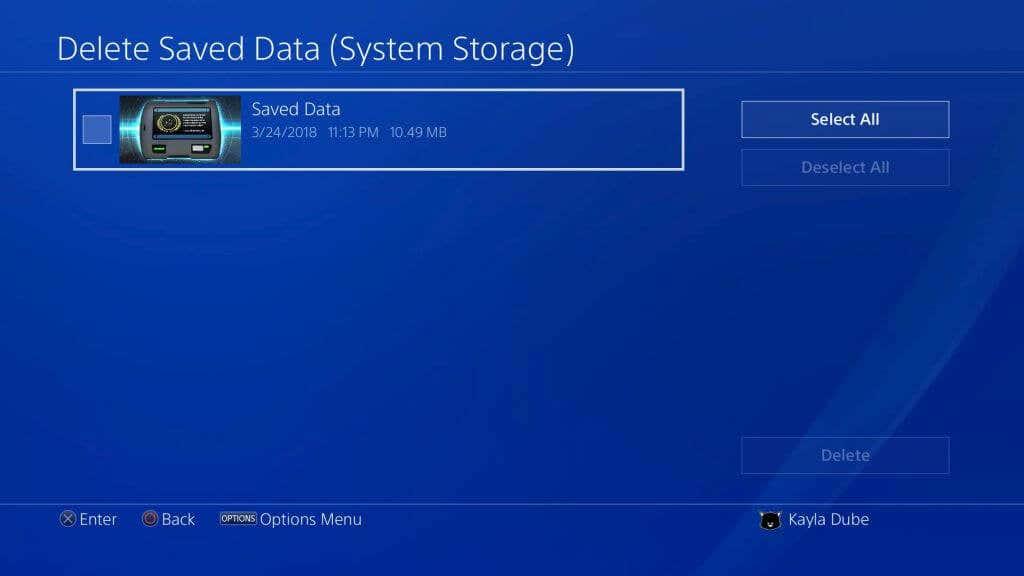 Как да изтриете данни за играта на PS4