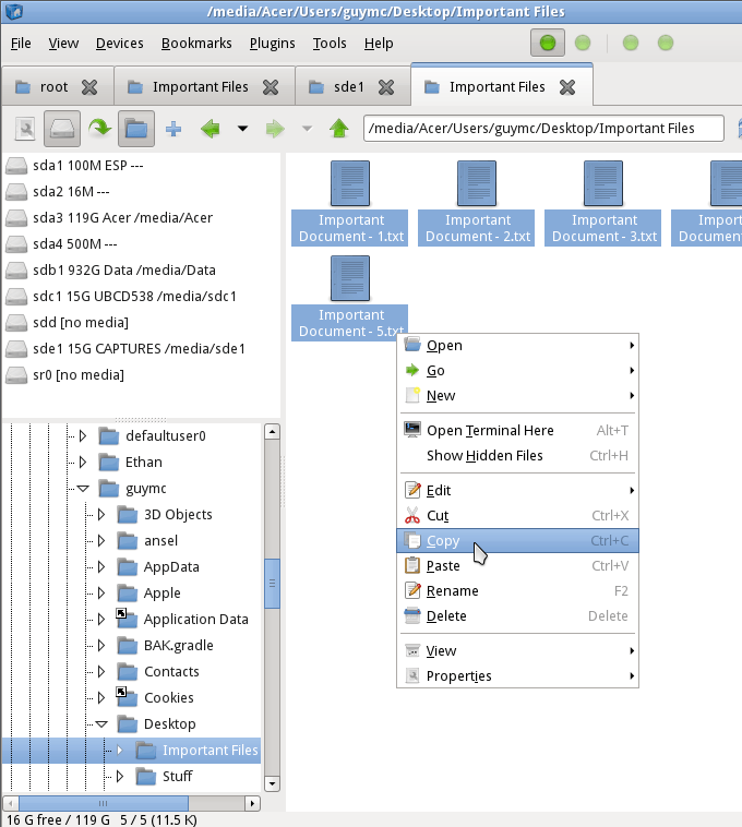 Kuidas Windowsi faile Linux Live CD abil alla laadida