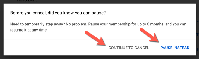 Com cancel·lar o posar en pausa una subscripció a YouTube Premium
