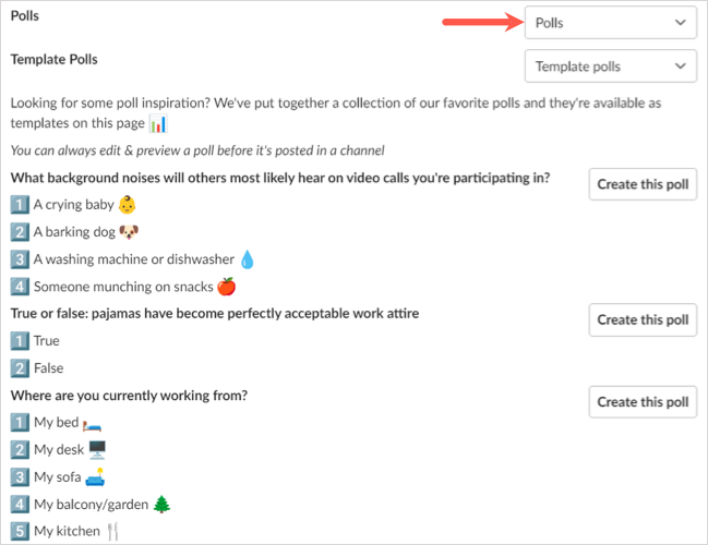 Com crear i utilitzar enquestes a Slack