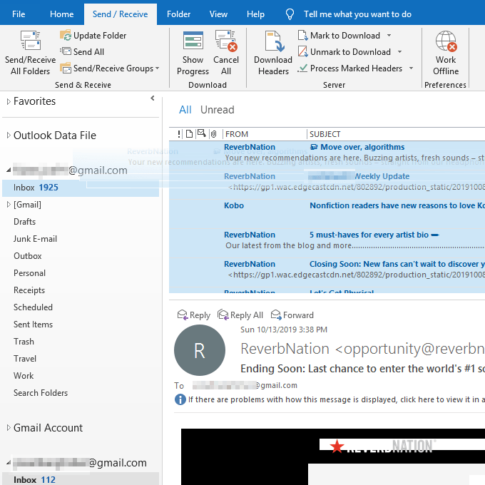 Hvordan overføre e-poster mellom to Gmail-kontoer