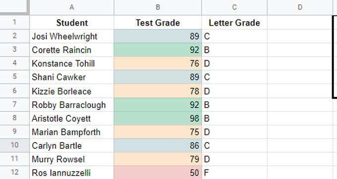 Com ordenar o filtrar per color a Google Sheets