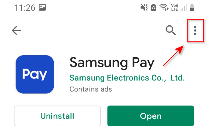 Як відключити Samsung Pay на Android