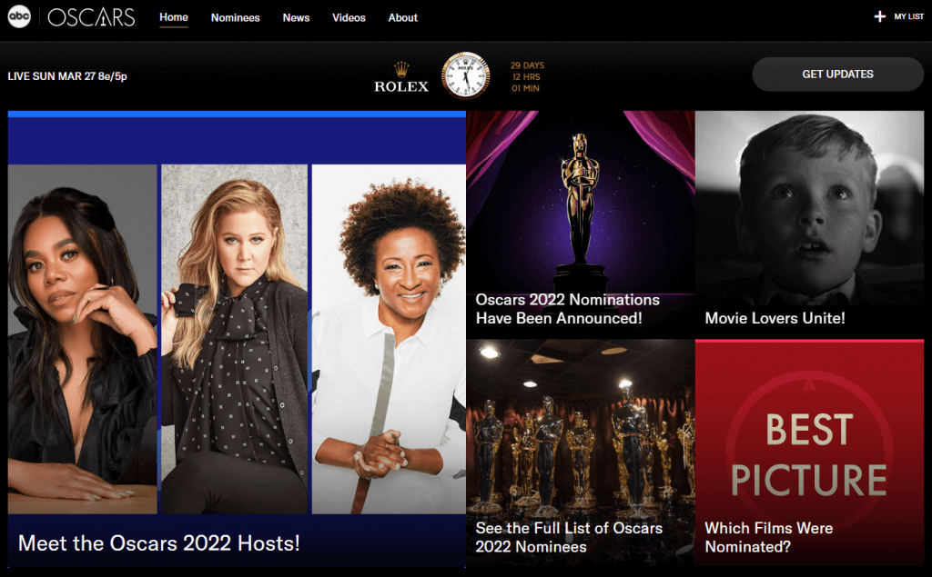 Com veure els Oscars 2022 en línia sense cable