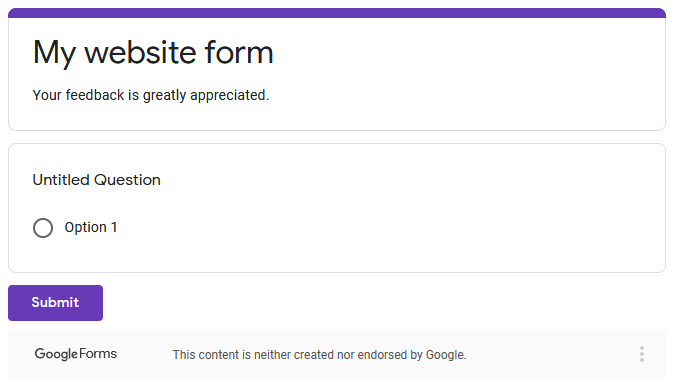 Slik legger du inn Google Forms på nettstedet ditt