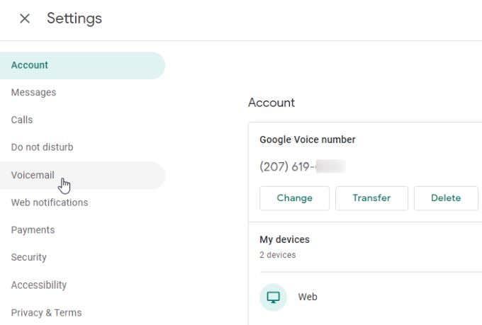 Sådan konfigureres voicemail på Google Voice