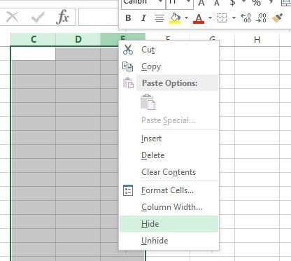 Com amagar fulls, cel·les, columnes i fórmules a Excel