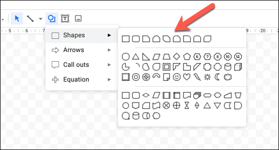 Com afegir formes a Google Docs