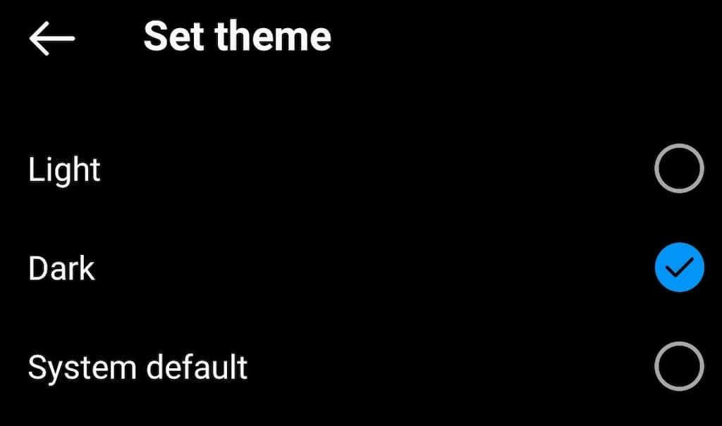 Ako povoliť tmavý režim na Instagrame pre Android
