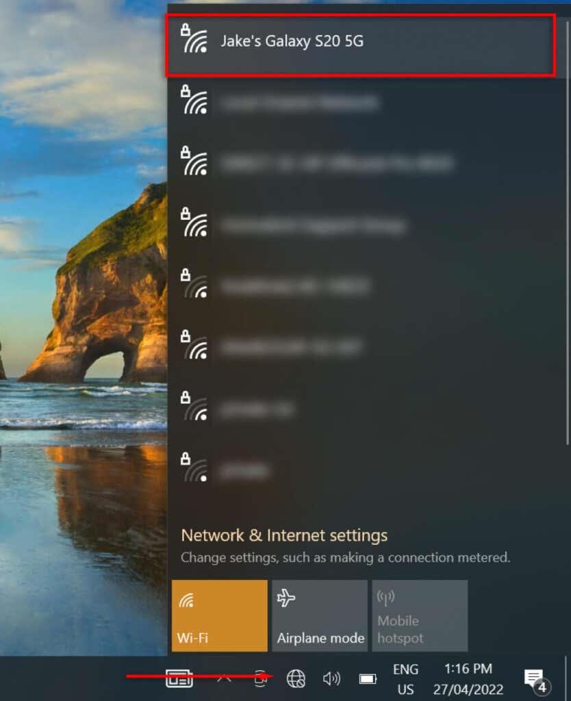 Com connectar el vostre ordinador portàtil de Windows a un punt d'accés mòbil