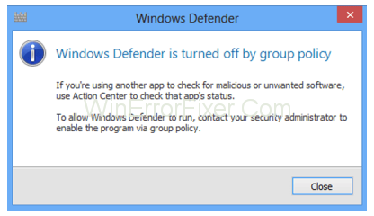 Windows Defender bloquejat per la política de grup