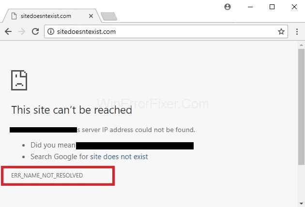 ERR_NAME_NOT_RESOLVED Помилка в Google Chrome