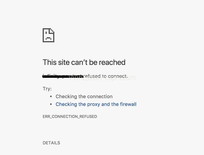 Ez a webhely nem érhető el Hiba a Google Chrome-ban