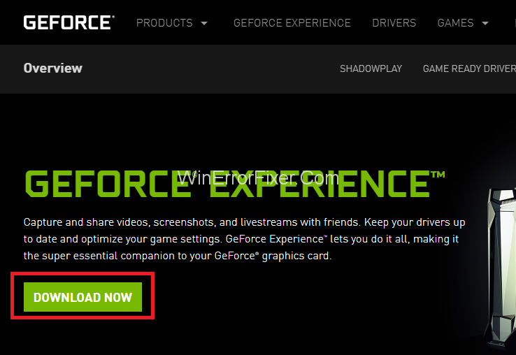 Error de NVIDIA GeForce Experience no funciona {Resolt}
