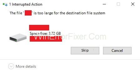El fitxer és massa gran per al sistema de fitxers de destinació