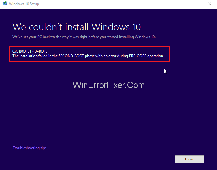 0xc1900101 Windows 10 täiendamisel või installimisel