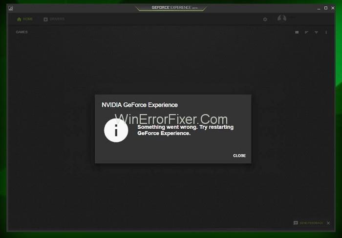 Error de NVIDIA GeForce Experience no funciona {Resolt}