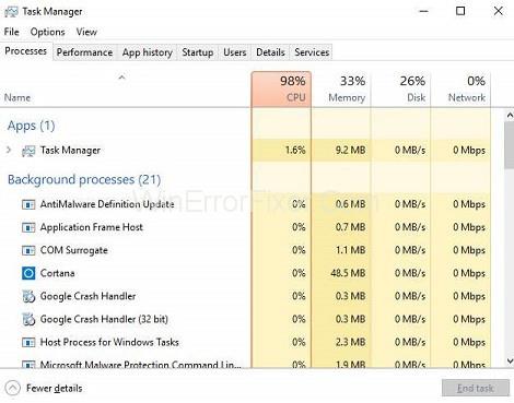 MsMpEng.exe alto uso da CPU en PC