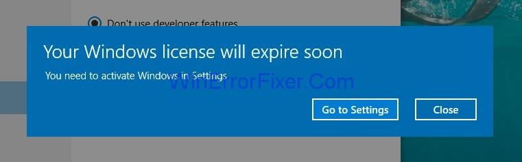 La vostra llicència de Windows caducarà aviat Error {Resolt}