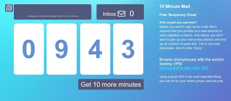 8 millors alternatives al correu electrònic de 10 minuts per al correu electrònic d'un sol ús temporal