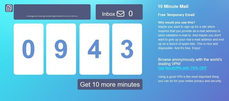 8 najboljih alternativa 10-minutnoj pošti za privremenu jednokratnu e-poštu