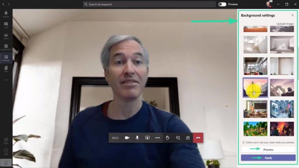 Kaip pridėti ir naudoti savo vaizdus kaip foną „Microsoft Teams“ susitikimuose