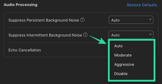 Com activar la cancel·lació de soroll per a reunions a Zoom